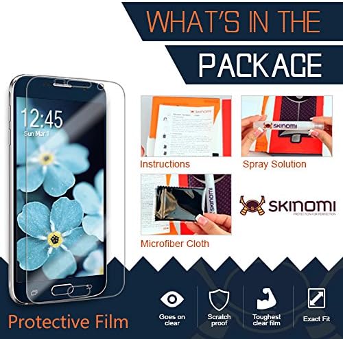 Skinomi escovou alumínio de corpo inteiro compatível com a Samsung Galaxy Z Flip 3 TechSkin com protetor de tela de filme transparente anti-bubble