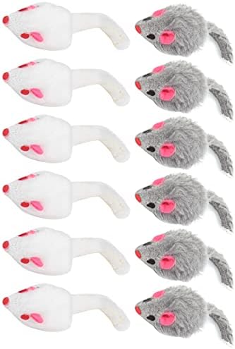 GFRGFH 12 Pack Cat Mouse Toy Interactive Play Mouse Toy para gatos internos e gatinhos fáceis de usar