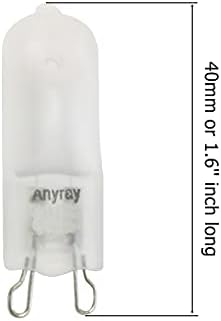 Anyray -bulbs Glasted Glasted 60 Watt G9 T4 60W Halogen Bi -Pin 130 volts 60WATT A1724F