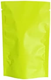 QQ Studio Green Stand -Up Sacos, sacos de tratamento superior aberto para doces, sacos de lanches mylar com vedação térmica, sacos de armazenamento à prova de cheiro para guloseimas, bolsas de amostra segura para alimentos