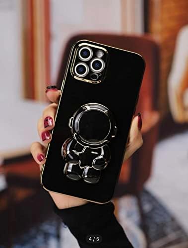 iPhone 14 Pro Case Astronauta Eletroplate Eletroplate Luxo Caso Elegante Câmera Protector Kickstand Capa de canto de proteção