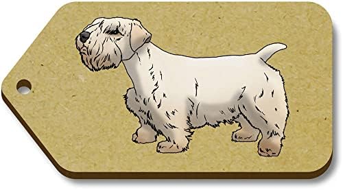 10 x grandes etiquetas de presente de madeira 'Sealyham Terrier'