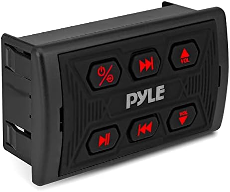 Pyle Car Wireless Bluetooth Audio Controller - Butetooth Media Button Ipx6 Receptor marítimo classificado como marítimo