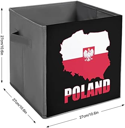 Polônia Mapa Bandeira Grandes Cubos Bins de Armazenamento Caixa de Armazenamento de Armazenamento de Armazenamento de