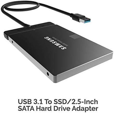 Adaptador de disco rígido SSD para SSD / 2,5 polegadas SATA [otimizado para SSD, suporta UASP SATA III]+ USB 3.0 e USB Tipo-C