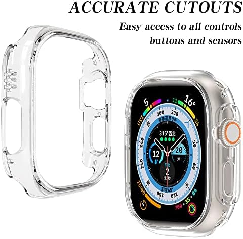 Capa de relógio Maalya para Apple Watch 8/7 41mm45mm PC Protetive Case Protector Hollow Protector para Iwatch Series8 Pro/Ultra 49mm