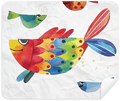 Pesca de desenho animado Limpeza de animais colorido Limpador de tela 2pcs Tecido de camurça