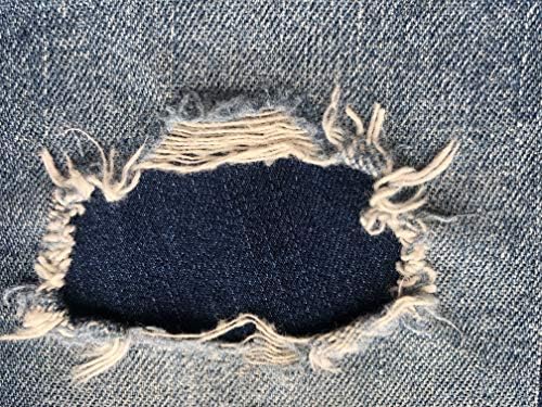 Treno de jeans azul escuro Jean Patches Super Forte Ferro Em- por Holey Patches