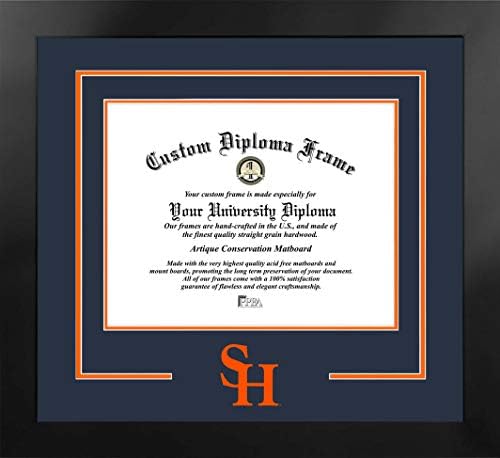 Imagens do campus NCAA Sam Houston State Bearkats Unissex Spirit Diploma Manhattan Black Frame com litografia bônus,