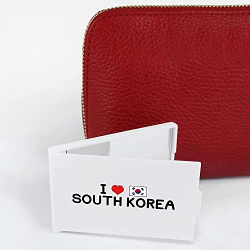 Azeeda 'eu amo a Coréia do Sul' Compact/Travel/Pocket Makeup Mirror