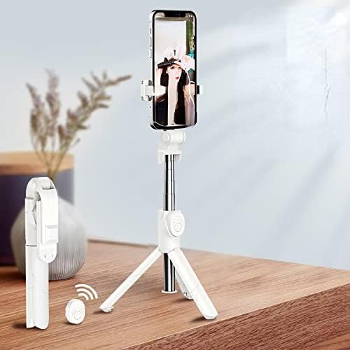 Aosan celular selfie bluetooth beleza integrada preenche Light Remote Remote Control Multi -Função Desktop Live Tripod XT02 - Branco