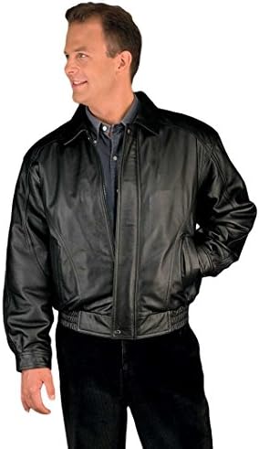 Jaqueta de couro genuína de bombardeiro americano masculino de Reed