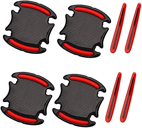 8pcs Universal 3D Carnela de porta Pintura Protetor de arranhão, adesivos de faixa refletiva Anti-arranhões de carros de segurança