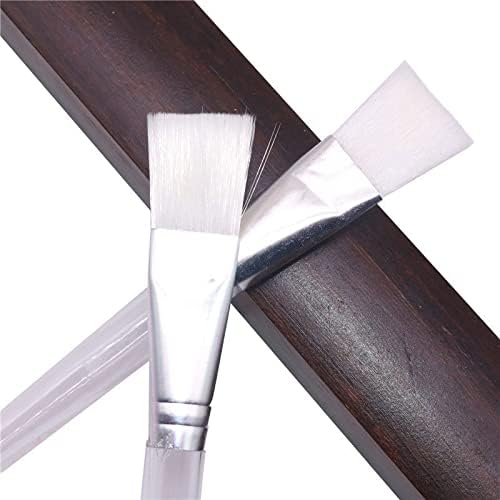 BHVXW 100 peças transparentes coleta macia coleta de beleza pincel de óleo diy pintura de água pincel de cor de metal anel de nylon de nylon