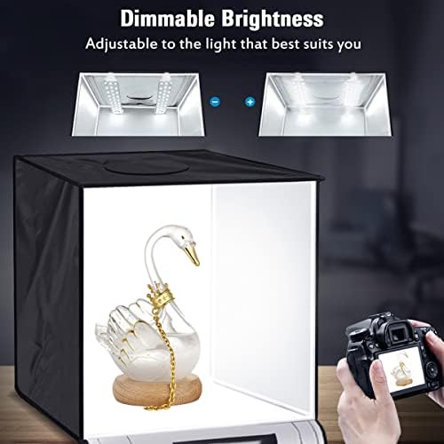 Caixa de fotos 16 /40cm Studio de fotos Light Box Photography Shooting Tent com luzes LED, barraca de luz superior