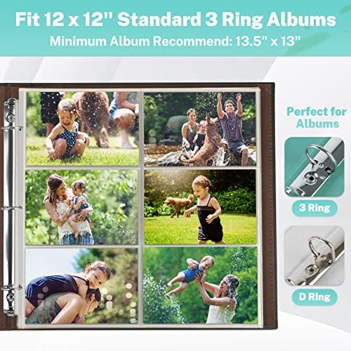 Conjunto de pacote, Maxgear 30 mangas de fotos para aglutinante de 3 anel 12x12, 6 pacote novo Medicare Card Holder Protector