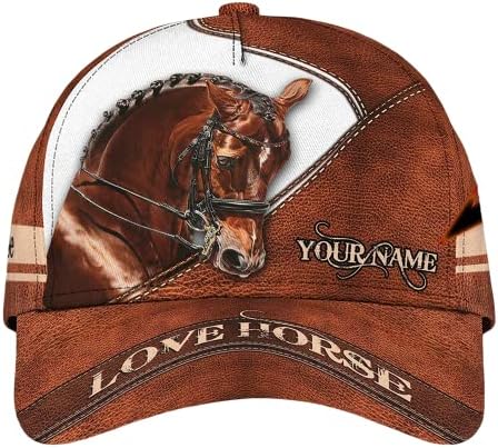 Capinho de cavalo, boné de beisebol personalizado, chapéu de cavalo personalizado, presentes para amores de cavalo,
