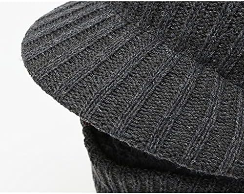 Inverno elástico Proteção à orelha macia de malha Chapéu de lã de lã de lã de lã de gorro para homens e mulheres