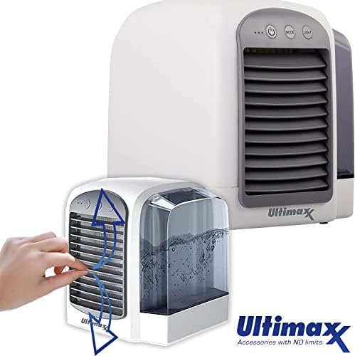 Ultimaxx sem fio e portátil mini ar condicionado 4-pacote. 3 velocidades - 2022 O ar condicionado pessoal é sussurrado e duplica como um umidificador para quarto, mesa, acampamento e mais