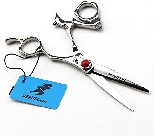 XJPB Scissors de cabeceira esquerda de mão esquerda Barbeiro de canhoto Scissors de 6,0 polegadas japonês 440C Aço inoxidável
