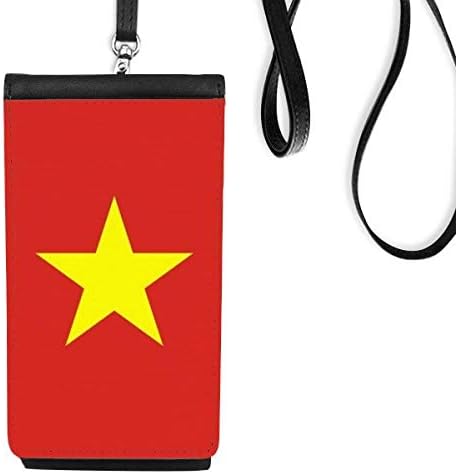 Bandeira nacional do Vietnã Asia Country Phone Cartlet bolsa pendurada bolsa móvel bolso preto