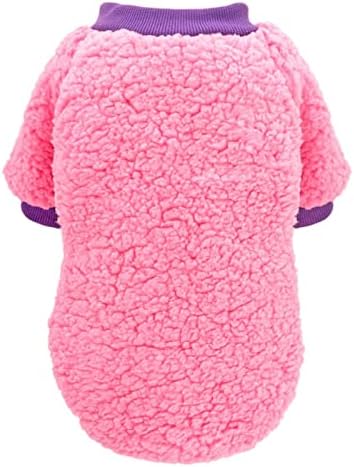 Suéter de cachorro quente lã de lã roupas de estimação cães de inverno jaqueta casaco de gato casaco de gato roupas rosa