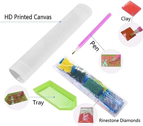 Kits de pintura de diamante de broca completa DIY 5D para crianças adultos, Crystal Rhinestone Diamond Borderyer Paintings