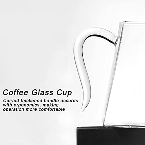 Canecas de café de vidro de compra, 600 ml de grote de café com gotas de café com bico de águia exclusivo de bico de vidro para fazer café