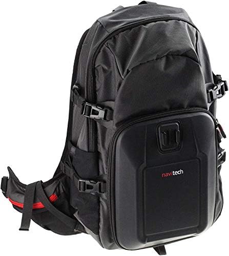 Backpack da câmera de ação Navitech e kit de combinação de acessórios 8 em 1 com tira de tórax integrada-Compatível