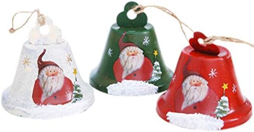 3pcs Christmas Pingled Pingente de decoração de campainha grande decoração pendurada Decoração de árvore de Natal pendurando