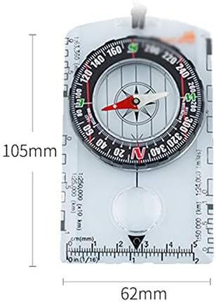 Moumi Multifuncional Map Compass, North Needle, Orientando Profissional Profissional de Alta Precisão portátil Esportes Map Scale