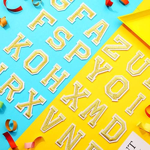 52 peças ferro em letras manchas costuram em apliques de alfabeto com letra adesiva de ferro A-Z bordados remendos de