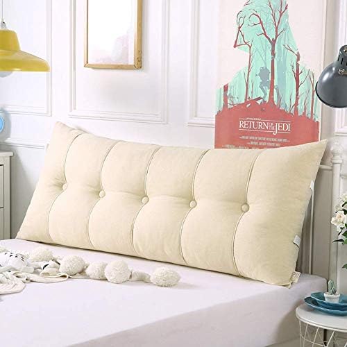 HHXX Pillow de cunha grande de triângulo, algodão e linho de leitura de almofada de backrest sofá-cama de cama de cama de backrest posicionamento de suporte lombar-b 200x60x20cm