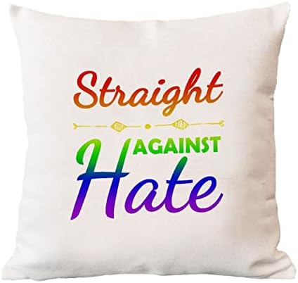 Contra contra o ódio Pillow Pillow Capa do dia dos namorados Caso do dia dos namorados Orgulho gay Rainbow LGBT LGBT GAY CUSHION CUSHIL