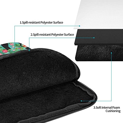 Palmas tropicais de tecido de gato preto case de laptop moda de 17 polegadas de laptop resistente ao impacto, resistente, robusta,