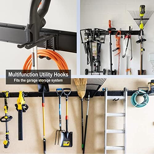 Aking Ace Wall Mount Tool Storage Rack, Organizador da ferramenta de armazenamento de garagem para serviços pesados, ganchos