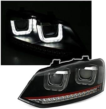 Definir faróis compatíveis com Volkswagen Polo 6r 2009 2010 2012 2012 2013 2013 VW Polo 6C 2014 2015- VP492 Headlamps TFL Driver