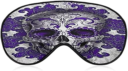 Dia do crânio morto Sleeping Blacefold Mask fofo olho de olho capa engraçada com alça ajustável para homens homens