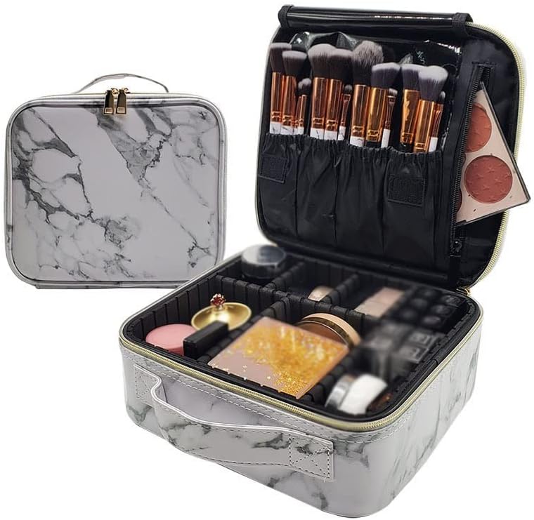 FZZDP Mulheres Bolsa de maquiagem portátil Professional Makeup Case Travel Beauty Bolsa Cosmética Artista Make Up Box for Feminino