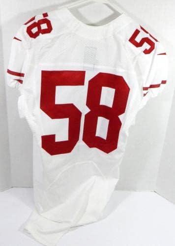 2013 San Francisco 49ers 58 Jogo emitiu White Jersey 42 DP28796 - Jerseys não assinados da NFL usada