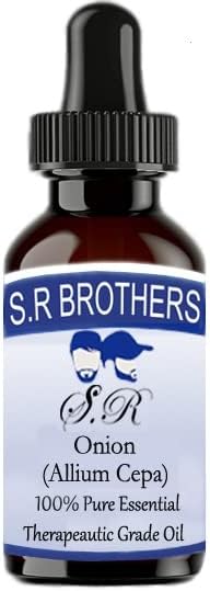S.R Brothers Onion Pure e Natural Terapeautic Grade Essential Oil com conta -gotas 50ml