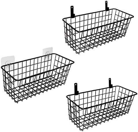 4 pacote xxl cestas de arame empilhável e 3 conjuntos de cestas de arame suspensas