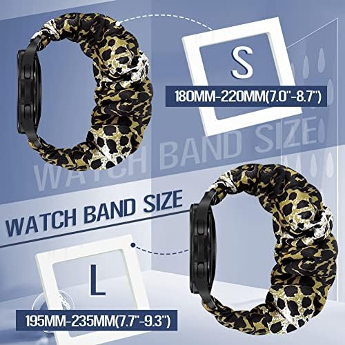 Runostrich scrunchie watch band compatível com samsung galaxy watch 46mm/galáxia relógio 3 45 mm/engrenagem s3 fronteira/clássico, 10pack 22mm elástico elástico de tecido fofo bandas de reposição