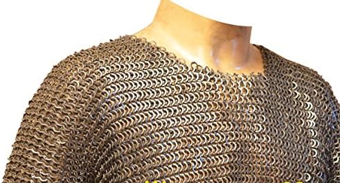 AllBestStuff x Grande Tamanho Flado Flado com arruela Chainmail Circhail Chainmail Haubergeon Abs