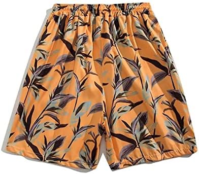 Shorts para homens com tendência de pocket tendência impressa shorts de secagem rápida e calças de praia L Trunks de nadar homens
