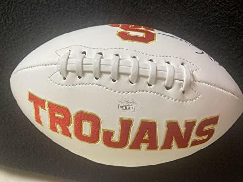 OJ Simpson assinou o futebol do logotipo da USC Trojans com a JSA testemunhou a auteticação