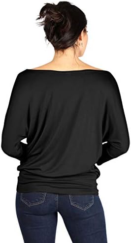 Dolman Tops for Women Off the ombreistas Camisas de cintura com faixas 3/4 mangas regulares e tops de tamanho grande