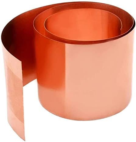 Placa de latão Haoktsb Pura de cobre de cobre de cobre Material de folha de cobre Rolls- Uso geral DIY ou contratados 200 1000 mm