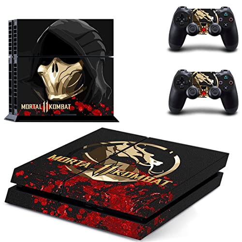 Jogo Mortal Best Ninja Kombat PS4 ou PS5 Skin Skin para PlayStation 4 ou 5 Console e 2 Controllers Decal Vinyl V6073