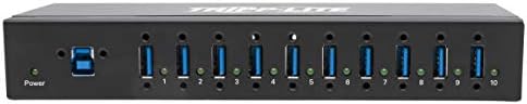 Tripp Lite 10 portas USB 3.0 Hub, divisor USB industrial para carregamento USB e transferência de dados, 5 Gbps, Habitação de